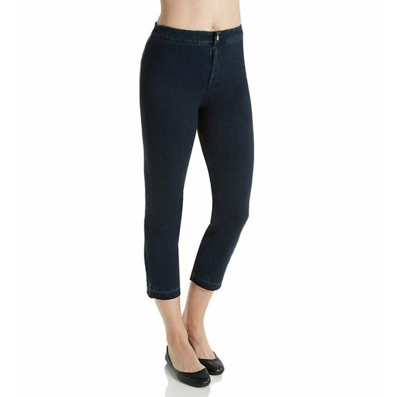 Lysse Slimming Cigarette Crop Leggings Indigo Blue Denim Style #1890 X-Small 2-4 - Picture 6 of 11